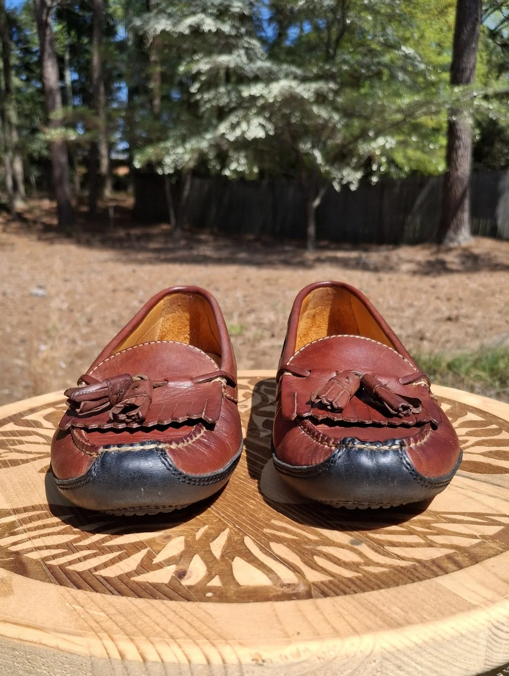 Vintage Men's Cole Haan Country Tassel Kiltie Brown Leather Loafers Size 6.5